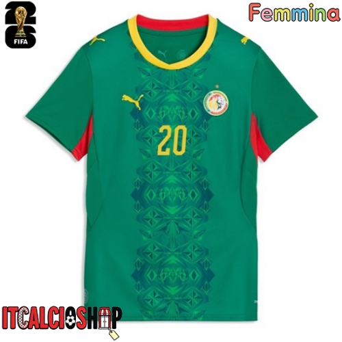 Senegal Iliman Ndiaye #13 Seconda Maglia Femmina Mondiali 2026 Manica Corta